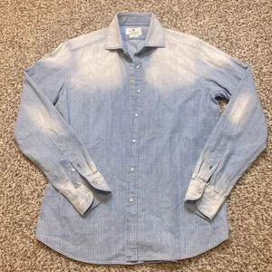 Giannetto Portofino Made in Italy Chambray Cotton Button Down Shirt